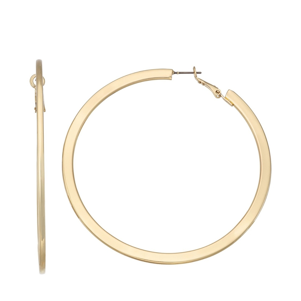 Nine West Gold Hoop Earrings Timeless Statement Jewelry